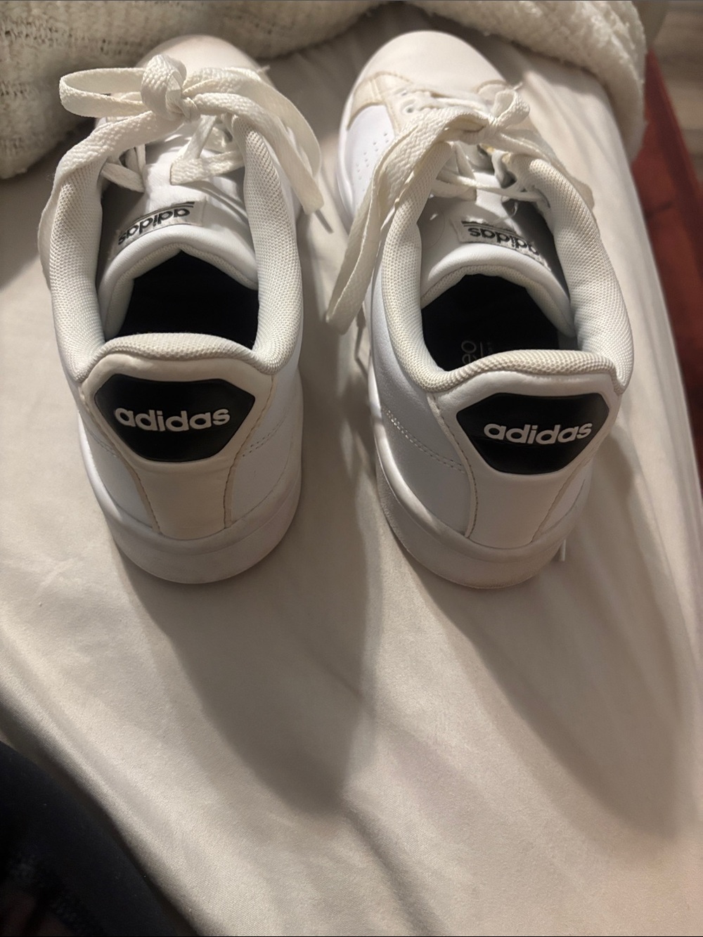 adidas Women’s Cream/White Low-Top Sneaker - Picture 4 of 5